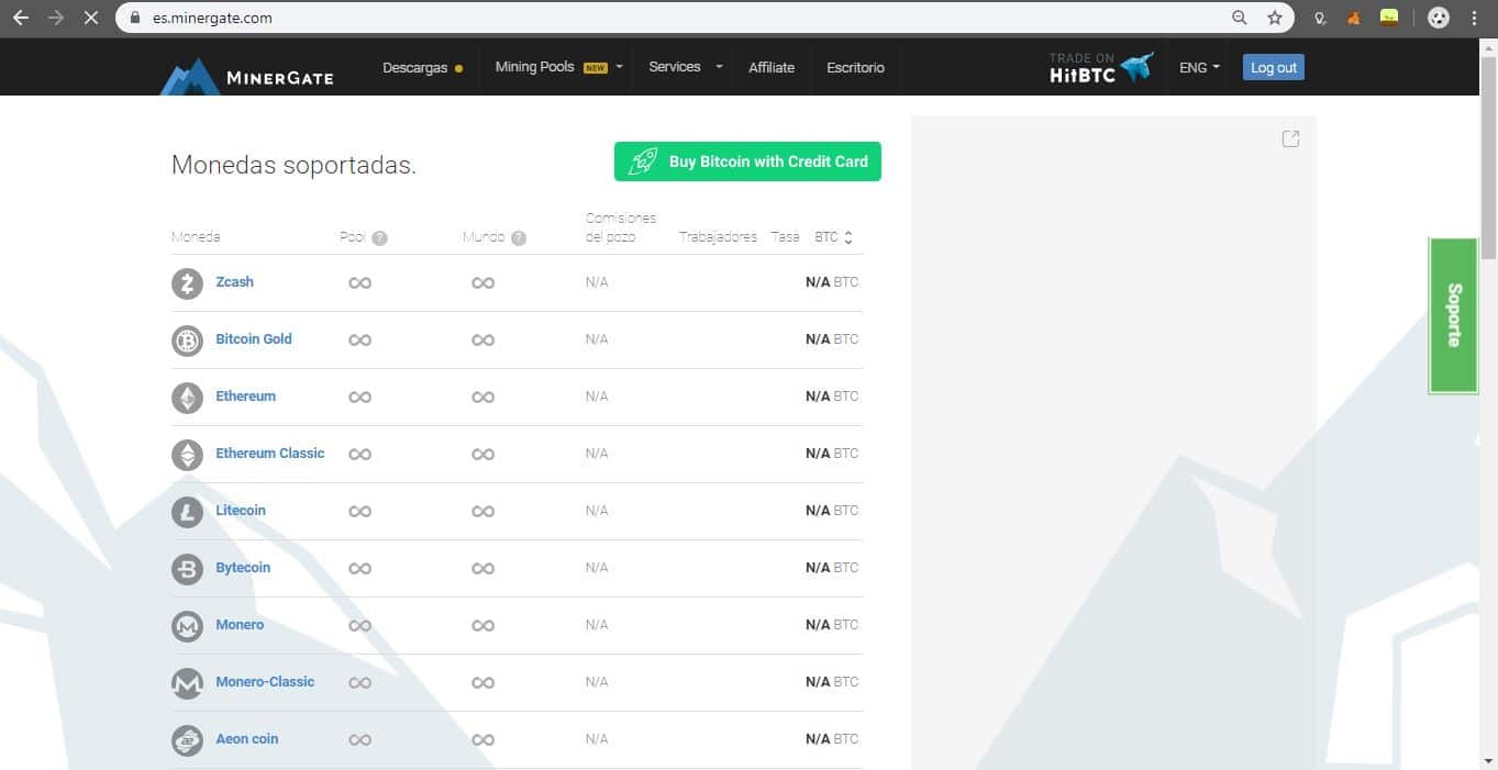 minergate minería