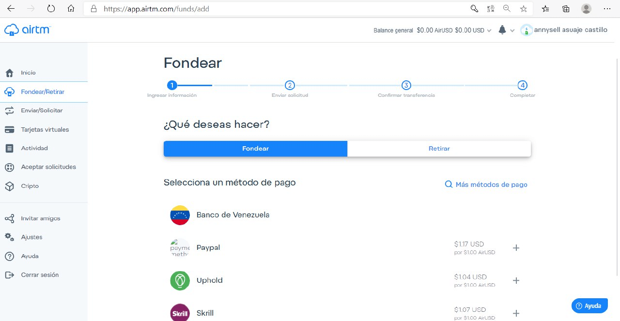 fondear pago criptomonedas