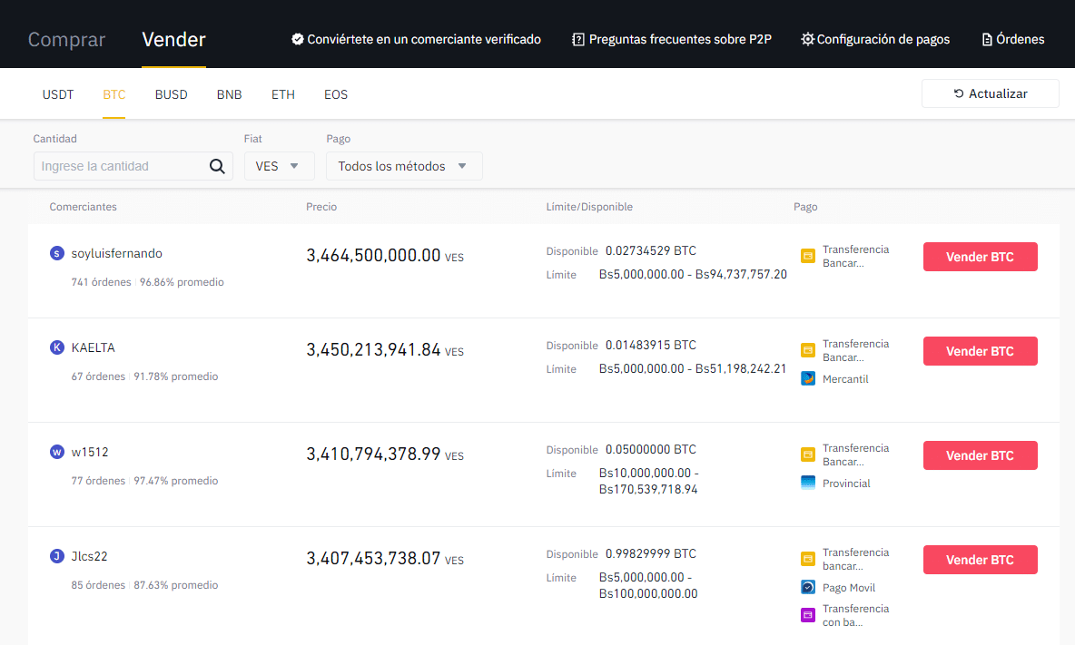 P2P casas de cambio localbitcoin