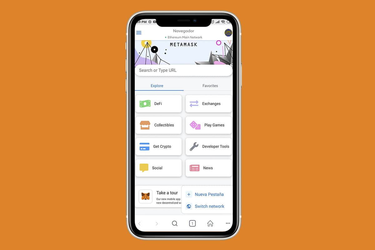 opción Metamask navegador predeterminado