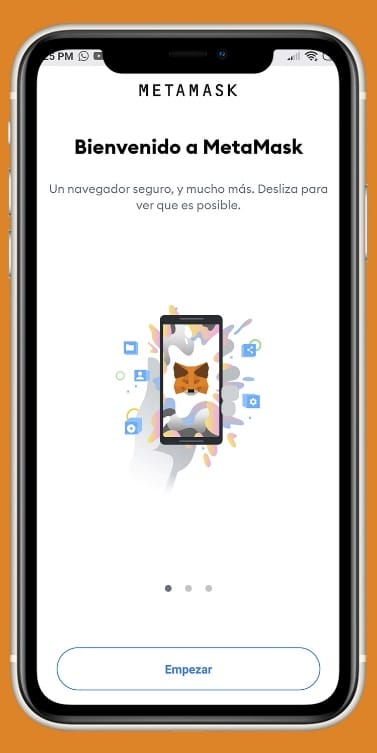 aplicación inicio pasos introducción
