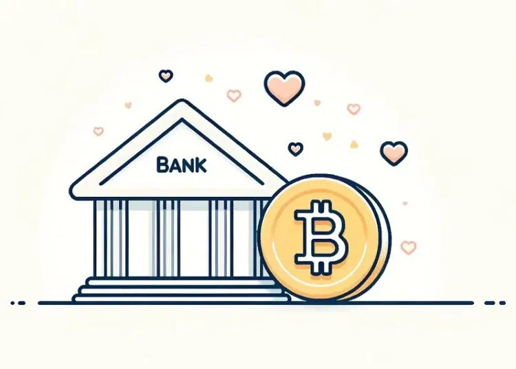 Muchos bancos se han "enamorado" de bitcoin - Imagen generada mediante Dall-E, de OpenAI.