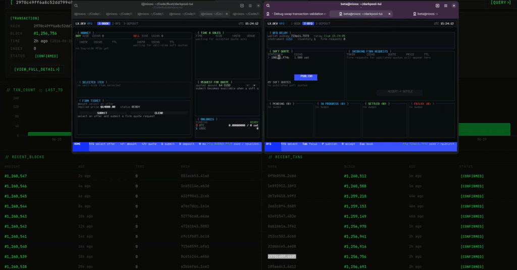 Así se ve este exchange privado de bitcoin con darkpools.