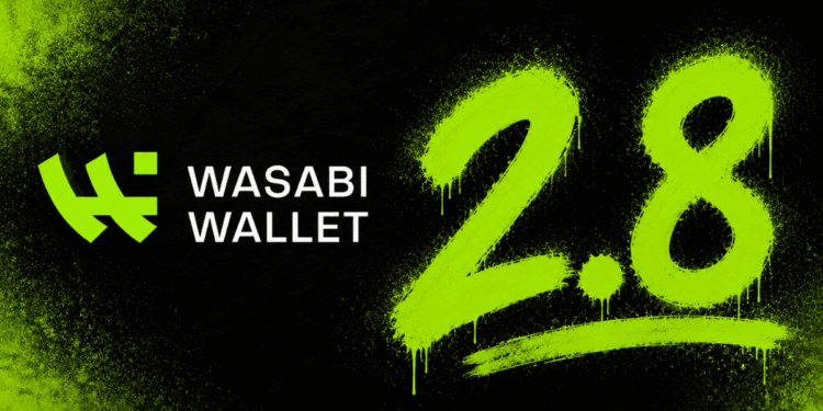 Logo de Wasabi Wallet y la inscripción 2.8